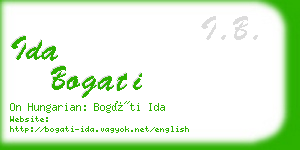 ida bogati business card